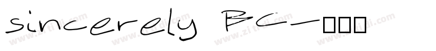 sincerely BC字体转换